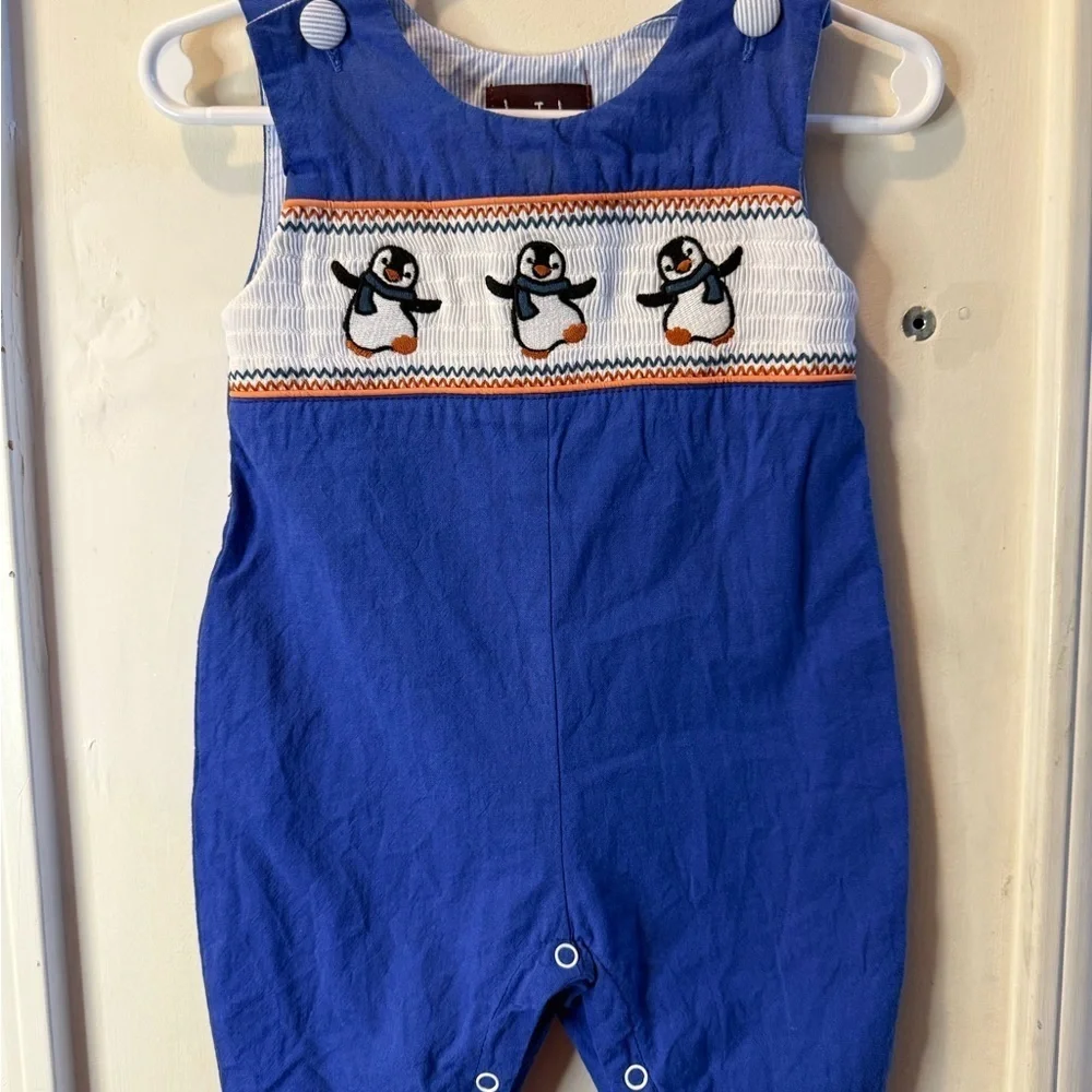 Lil. Cactus Smocked Penguins Longalls